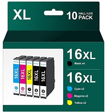 16XL 16 Multipack Druckerpatronen Kompatibel für Epson 16XL Multipack für Epson WF 2630 Patronen für WF-2760 WF-2750 WF-2660 WF-2650 WF-2540 WF-2530 WF-2510 WF-2010 (10er-Pack)