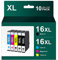 16XL 16 Multipack Druckerpatronen Kompatibel für Epson 16XL Multipack für Epson WF 2630 Patronen für WF-2760 WF-2750 WF-2660 WF-2650 WF-2540 WF-2530 WF-2510 WF-2010 (10er-Pack)