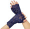 Damen Spitze Fingerlose Handschuhe Blumenhandschuhe Hochzeitsfeier Zubehör, marineblau, Einheitsgröße