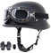 Motorrad Helm, Vintage Style Jet-Helmhalbhelm mit Schutzbrille, DOT/ECE Zertifiziert Antikollisions-Schutzhelm, Rollerhelm für Erwachsen Damen Herren, für Bike Scooter (55~64CM)