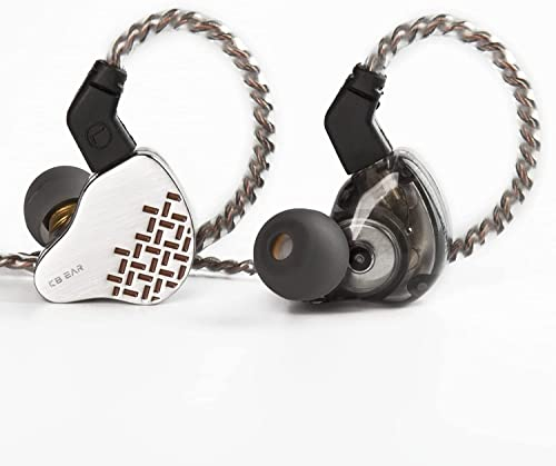 KINBOOFI Auriculares kbear Rosefinch IEM, Auriculares de Cable sin función con Panel de aleación de Zinc de Grado aéreo, Guitarrista Cantante con Cable extraíble haedphone (marrón, sin micrófono)