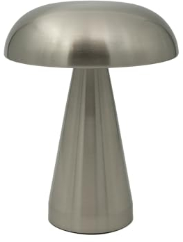 Luxus - Tischlampe Touch - Sofia - Silber - H21 x Ø16 - Terrassenlampe - Schreibtischlampe - LED - Wiederaufladbar - Dimmbar - Kabellos - Tischlampe für innen und außen