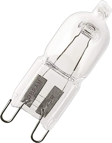 OOBRAN Halogen-Oven-Lamp/Special Oven / G9-Socket/dimmable / 40 Watt/warmwhite - 2700k / for Over 200 Degrees [Energy Class G] (25 Watts) (OB400W300R)