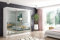 ALTDECOR Kleiderschrank mit Spiegel und Schiebetüren, kugelgelagerte Führungsschienen und Aluminium-Leisten - VIVI - 240 cm Weiß
