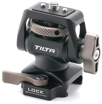TILTA Camera Monitor Mounting Bracket with 1/4-20 with NATO Clamp, 360° Swivel and 175° Tilt Adjustable Monitor Holder, Max Payload 2kg TA-AMB5-B