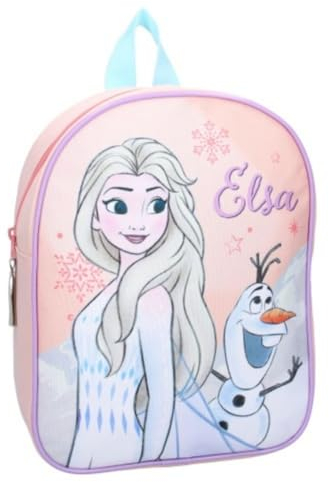 mybagstory - Sac à dos – La Reine Des Neiges – Rose - Enfant - Ecole - Maternelle - Garderie - Crèche - Cartable Fille - Taille 29 cm - Bretelles réglables – Idée Cadeau