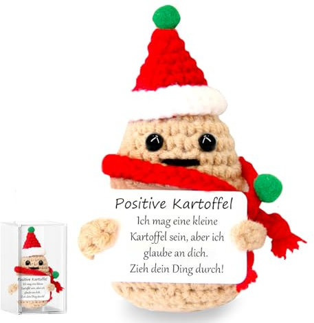 Johiux Weihnachten Geschenk Mini Pocket Hug Positive Kartoffel,Adventskalender Füllung Frauen Kinder,Lustig Geschenk für Freundin,Abschiedsgeschenk Kollegen,Kleiner Potato Glücksbringer Beste Freundin