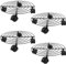 MAHIONG 4 Pack 27cm Plant Caddy, 10 Inch Round Metal Plant Stand with Wheels, Flower Pot Trolley Holder with Swivel Casters for Indoor Outdoor Use