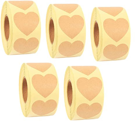 CAXUSD Klebeetiketten 5 Rollen Party-Geschenkanhänger Geschenkaufkleber selber machen Hochzeitsdekoration Geschenketiketten scrapbooking sticker das Geschenk Verpackungsaufkleber Siegel