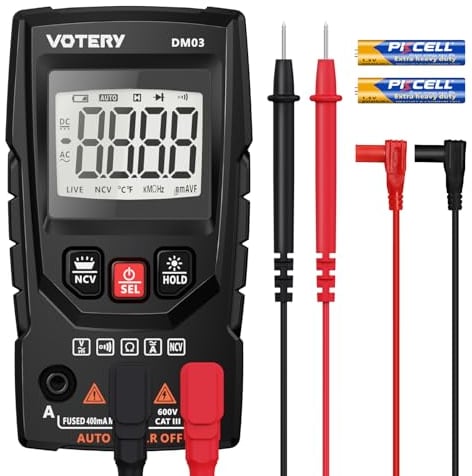 Digital Multimeter 4000 Count Batterietester Spannungsprüfer Durchgangsprüfer Ohm Volt Amperemeter AC/DC Spannung Strom Widerstand