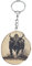 Promotech Porte-clés en bois en forme de taureau sauvage gravé au laser, Bois naturel, W5L5