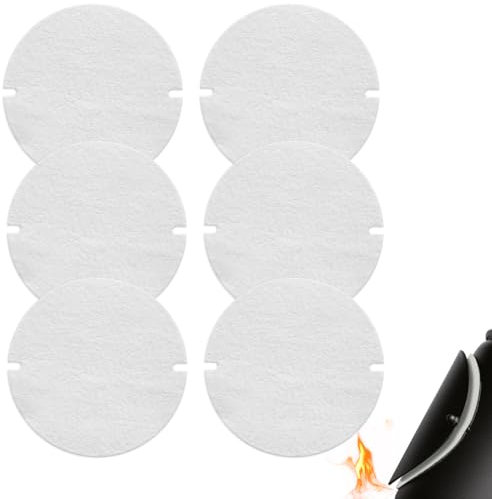 Flintronic Joint Cheminée, 12PCS 125mm Joint d’Étanchéité pour Tuyau de Poêle, Fibres Céramiques, Résistant à la Chaleur Jusqu'à 1260 °C pour Clapet Tuyau de Poêle (Blanc)