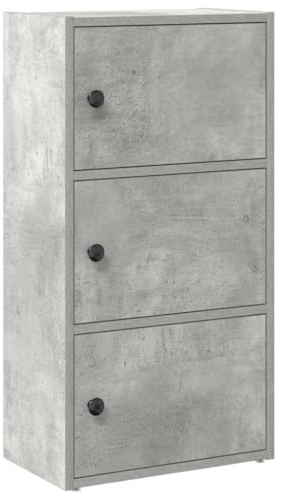 vidaXL Bücherregal Betongrau 40x24x77 cm Holzwerkstoff