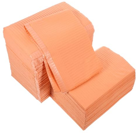 ASAKKURA Disposable Manicure Pads 125 Pieces Orange Nail Art Table Mats Salon Nail Care Tablecloth Protective Desk Mat for and Manicure Practice