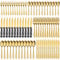 Pleafind Couverts de Table 12 personnes, 72 Pièces Couvert Dorés, Set de couverts en acier inoxydable avec couteau à steak, compris fourchettes, cuillères, couteaux, résistant au lave-vaisselle