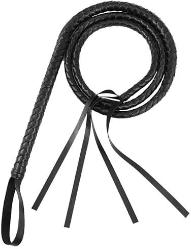 BoBoBn Frusta Universale in Pelle Sintetica di Alta qualità - Frusta da Equitazione equestre da 1 Pezzo for Allenamento e Prestazioni | Frusta da Cowboy Western con Impugnatura Comoda