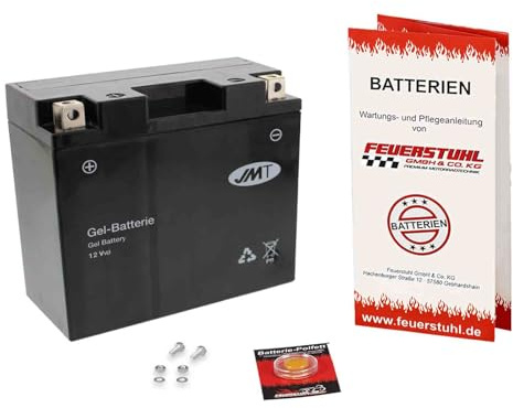 Batterie passend für Yamaha XJR 1300 /SP, 1999-2001 (RP02), wartungsfrei | Gel, einbaufertig, startklar, auslaufsicher, von JMT, inkl. 7,50€ Batteriepfand