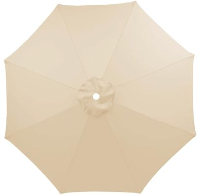 Terraza Exterior Sombrilla Reemplazar La Tapa, 200 270 300 350cm, 6 Brazos/8 Brazos, Grueso Y Fuerte, Impermeable, Con Parasol, Protección UV, Toldo De Recambio De Sombrilla(Beige,3.5M/8Ribs)