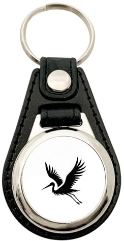 Huuraa Schlüsselanhänger Storch Silhouette Geschenk | Einkaufswagenchip Geschenkidee Motiv Anhänger für Frauen und Männer
