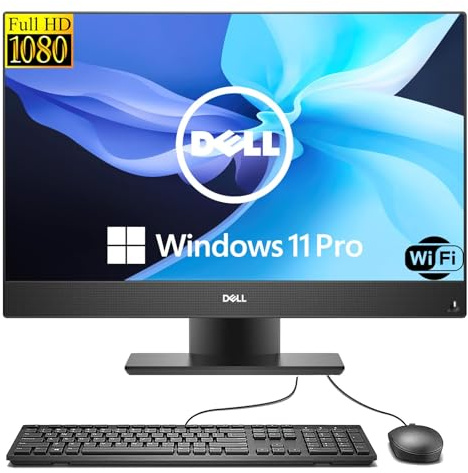 Dell Optiplex 5270 - Ordenador de sobremesa Todo en uno, con Monitor de 21,5 Pulgadas, Intel Core i5-9500, 16 GB de RAM, 512 GB SSD, WiFi, Bluetooth, Teclado QWERTY, Windows 11 Pro (reacondicionado)