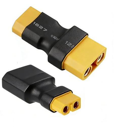 Powice 2 Stücke XT90 zu XT60 Stecker Adapter, XT60 Buchse auf XT90 Stecker und XT90 Buchse auf XT60 Stecker für RC Auto Drohne Quadcopter Modell, Lipo-NiMH-Akku-Ladegerät