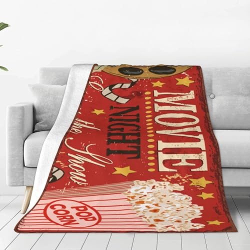 Anceky Filmnacht-Decke, Überwurfdecke, Flanell, leicht, weich, Plüsch, Flauschige Decken für Bett, Sofa, Couch, Wohnzimmer, Stuhl, Auto, Reisen, Haustier, 127 x 101 cm