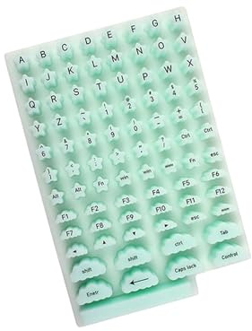 Keyboard Nail Guard - Stickers for Computer Keys | Silicone Material with Self Adhesive, 83 Button Design Feature, False Nail Protector Function, Office Home Use, Women Desktop Purpose