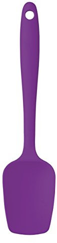 Colourworks KitchenCraft Silicone Mini Spoon Spatula, 20 cm - Purple