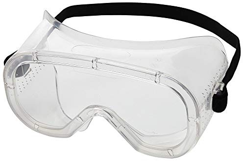 Sellstrom Safety Goggles Eye Protection, Flexible, Soft Protective Eye Shield for Men and Women with Clear Lens and Body, Direct Vent, Adjustable Strap, S81000