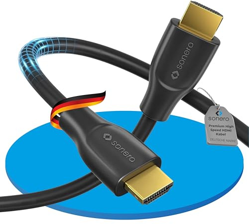 Sonero Premium High Speed HDMI 2.0 Kabel mit Ethernet, 4K HDR, 3 m | Unterstützt HDMI 2.0 mit 18 Gbps, ARC, CEC, 3D Full HD, Deep Color und 4K Ultra HD bei 50/60 Hz