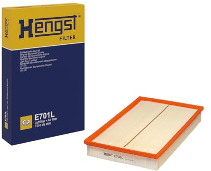 HENGST - Luftfilter E701L - Luft-Filtereinsatz für KFZ | Hochwertiger Motorluftfilter für Otto- oder Dieselmotor - Schutz für Motoren - Wasserbeständig