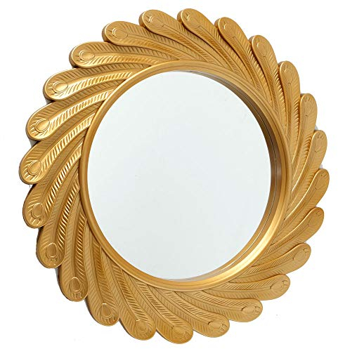 Boltze Wand Objekt Spiegel Arbeits Zimmer Antik Büro Bild Dekoration Gold rund 1020162