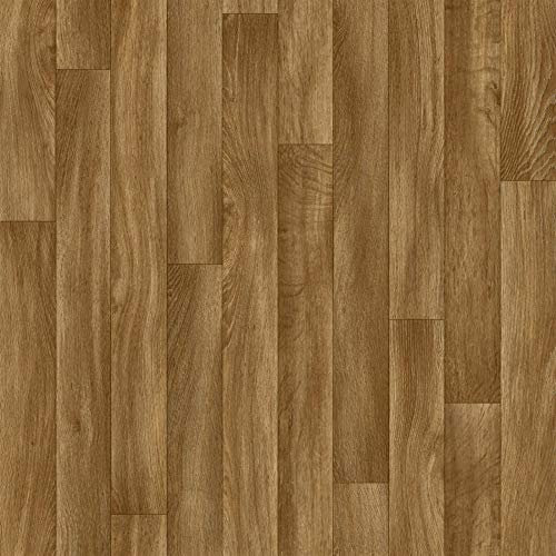Pacific Forest Oak Wood Effect Vinyl Flooring Lino (2m x 2.5m)