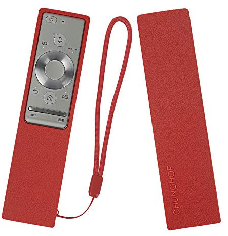 Protective Silicone Remote Case for BN59-01265A (RMCRMM1AP1) Smart TV Remote Cover Shockproof Remote Holder for Samsung OneRemote Anti-Slip Anti-Lost with Lanyard (Red)