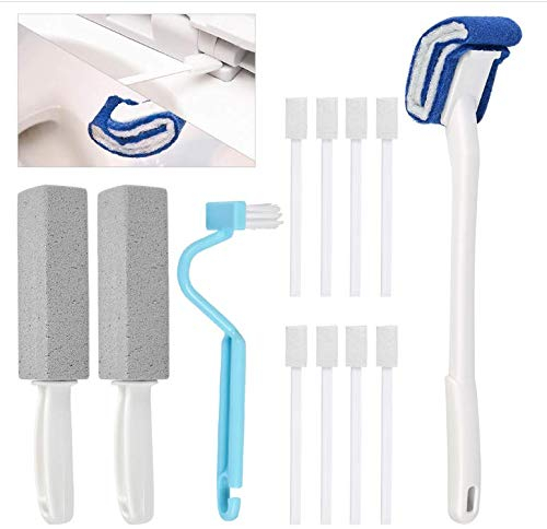 12Pcs Pumice Toilet Brush Set, Pumice Cleaning Stones, Toilet Cleaner Toilet Rim Cleaning Brushes and Hard Water Ring Remover Rust Grill Griddle Cleaner for Kitchen, Bath, Household Cleaning