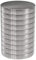 10 Stück Neodym Power Magnet Silber - Scheibenmagnet extra stark rund - Durchmesser 20x3mm hoch - Supermagnet - Haftkraft ca. 4,6 kg - für Magnettafel, Werkstatt