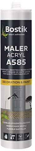 BOSTIK A585 Maler Acryl Grau – Acryl Dichtstoff, Witterungs- und Alterungsbeständig, Für Innen- und Außenbereich, Überstreichbar, Geeignet für Alle Materialien, 300ml