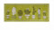 Tappeto cucina in ciniglia lavabile e antiscivolo mod. Cactus (verde, 57x140)