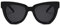 Dollger Sonnenbrille Damen Herren Retro Katzenaugen Übergroße Runde Sunglasses Vintage Cateye Sonnenbrille UV-Schutz Gläser Sun Glasses for Ladies,Schwarz