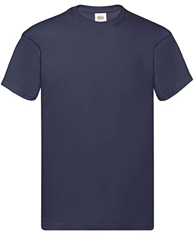 Fruit of the Loom Original Lot de 5 t-shirts pour homme, bleu foncé, M