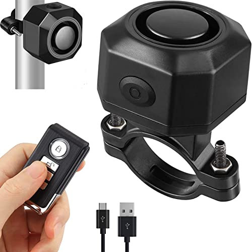 Allarme Antifurto per Bici Moto con Telecomando,Allarme Bicicletta Antifurto,Impermeabile Allarme Moto Antifurto,Ricaricabile Batteria 110 dB Super Loud