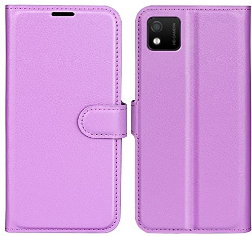 Kezaizhe Custodia per Wiko Y52 PU Pelle Wallet Protettivo Cellulare Flip Cover per Y52 Wiko Y52 Y 52 a Portafoglio Telefono con Magnetica (Viola)