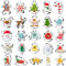 Keepaty 25 Pezzi Formine Biscotti Natale Set, Stampi Biscotti Natale in Acciaio Inox, Tagliabiscotti natalizi, Forma di Caramella Campana Albero Fiocco di Neve Alce