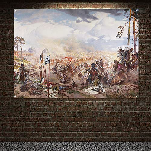 Tempelritter-Tapisserie, Wandbehang, Gemälde, mittelalterliche Kreuzfahrer, Krieger, Tapete, dekoratives Banner, Flagge, Bar, Café, Heimdekoration, 3