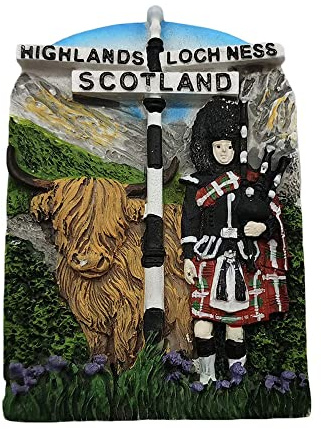 Wedarego Schottland 3D Highlands Loch Ness Kühlschrankmagnet Reiseaufkleber Souvenirs, Haus & Küche Dekoration Schottland Kühlschrankmagnet aus China