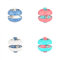 WondFans Stehaufe Trackball Flipper mit Fingerspitze (BLAU+Weiss+GRÜN+PINK)
