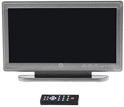 ECSiNG Mini-Fernseher für Puppenhaus Miniatur TV 1:12 Leiter Kunststoff Simulation TV mit Fernbedienung Mini Möbel Modell Spielzeug Puppenhaus Dekoration Zubehör