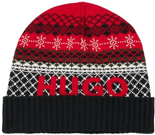 HUGO Herren Xoulu Beanie, Open Pink693, Einheitsgröße EU