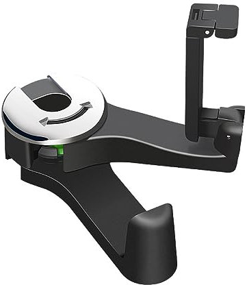 HyzaPhix 2pcs 2 in 1 Car Seat Hooks with Hidden Phone Holder, Automotive Headrest Hanger Car Purse Handbag Holder Car Organizer for Bag Purse Cloth Grocery (silver)