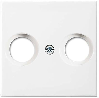 Busch-Jaeger 2531-914 Zentralscheibe Abdeckung Antennensteckdose 2-fach (Thermoplast) Balance SI Alpinweiß